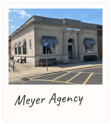 Polaroid style picture of the Meyer Agency building